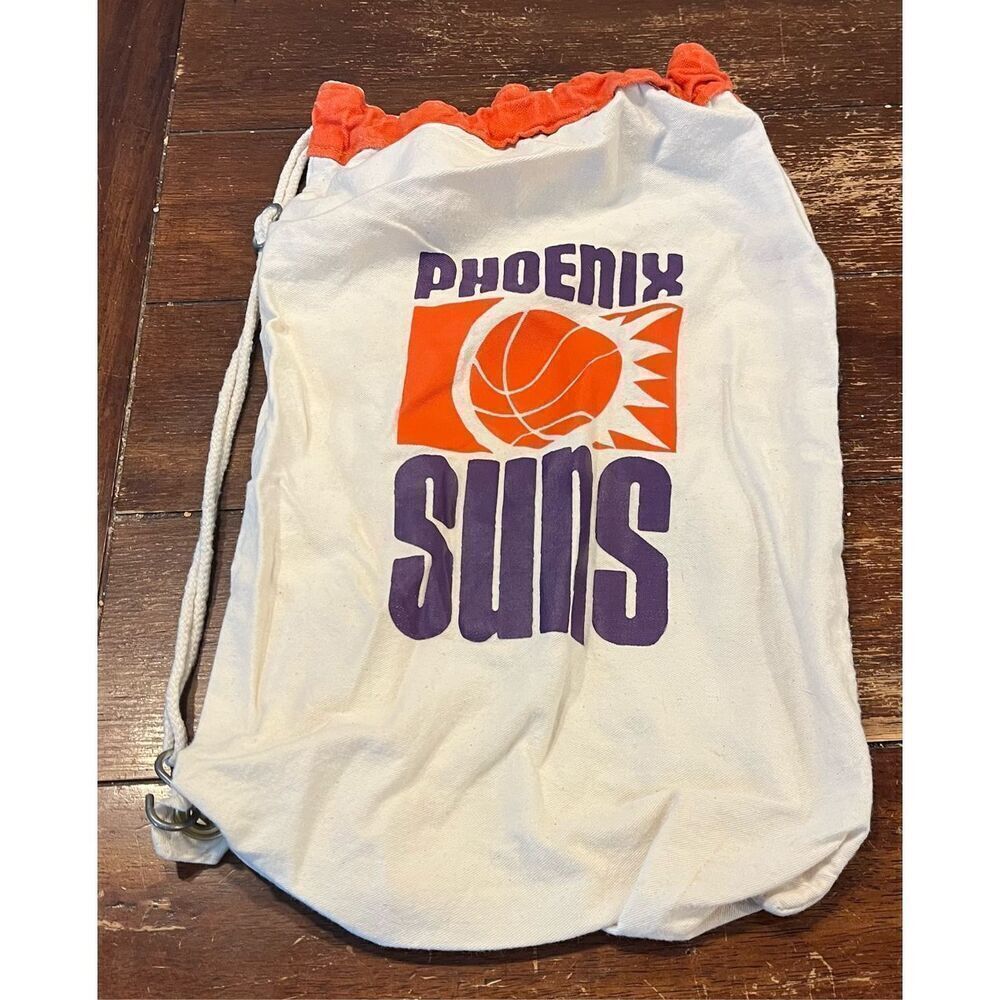 Vintage Phoenix Suns drawstring canvas bag 80's NBA 70’s logo